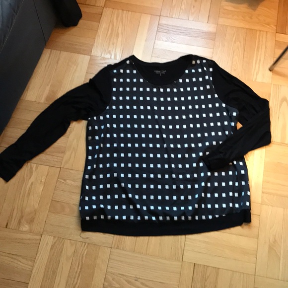 Coldwater Creek black and white Top XL / 16 - Picture 1 of 7